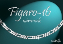 Figaro 16 náramek stříbřený